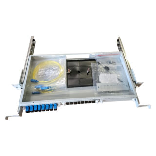 Кросс в стойку 19″ до 24 портов, выдвижной, 1U